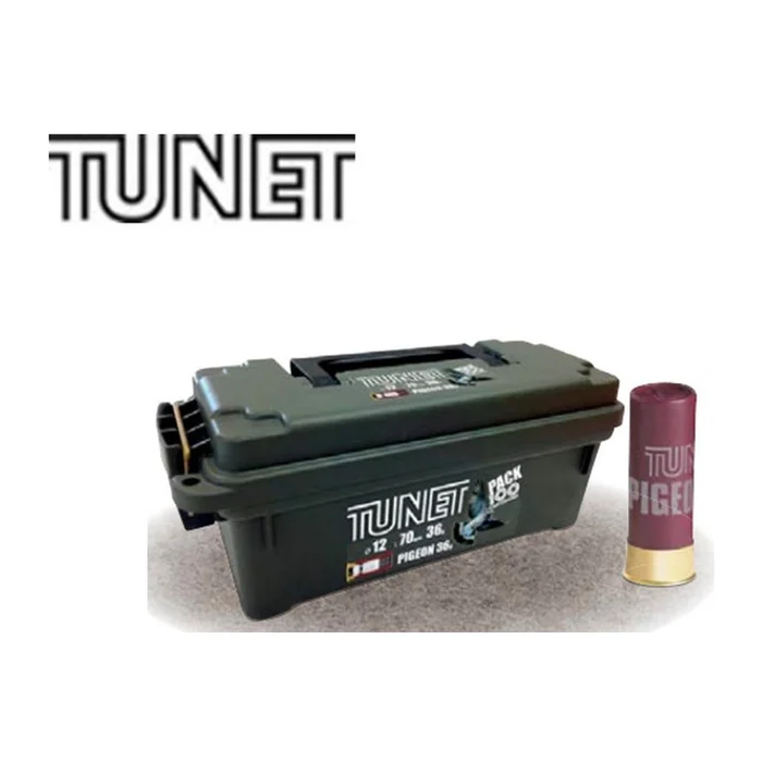 PACK 100 CARTOUCHES PIGEON TUNET + BOITE DE TRANSPORT