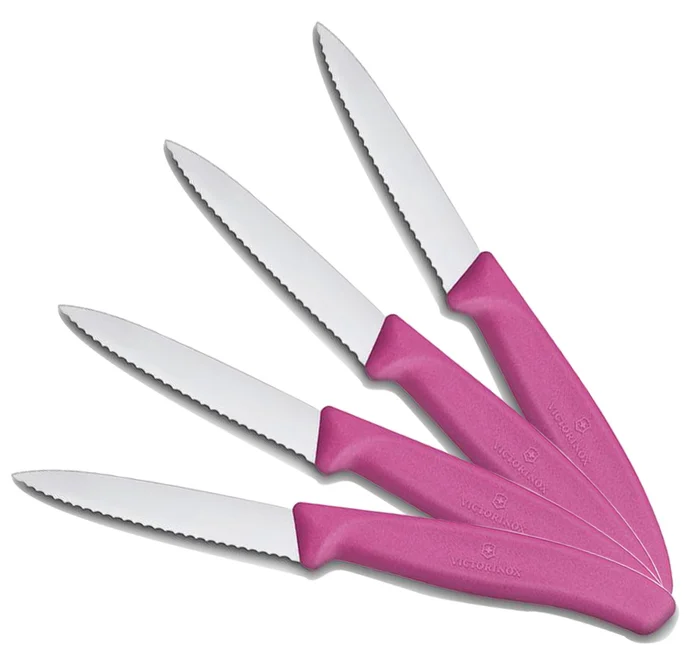 Pack 4 couteaux de table dentelé rose VICTORINOX