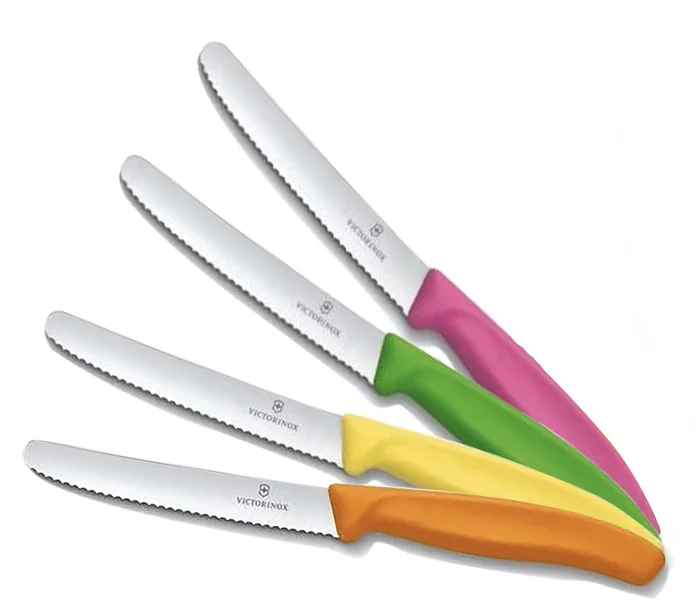 Pack 4 couteaux de table rond multi couleur VICTORINOX