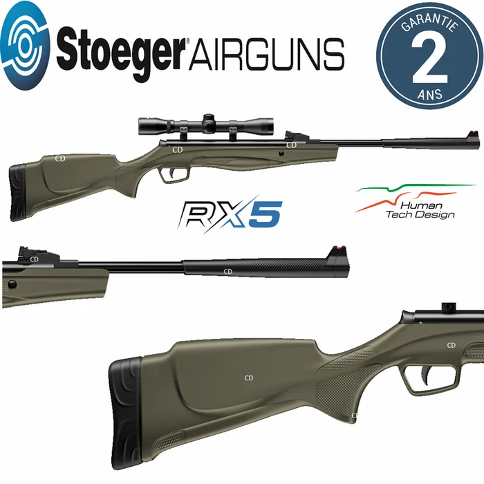 Pack Carabine Stoeger Airguns Rx5 Synthétique Vert 10 Joules