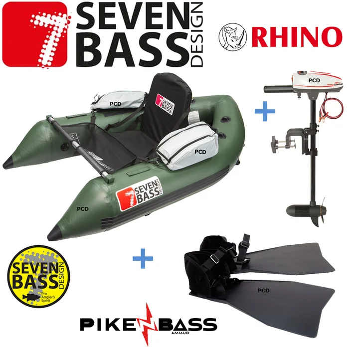 PACK COMPLET FLOAT TUBE SEVEN BASS SKULLWAY VERT 170