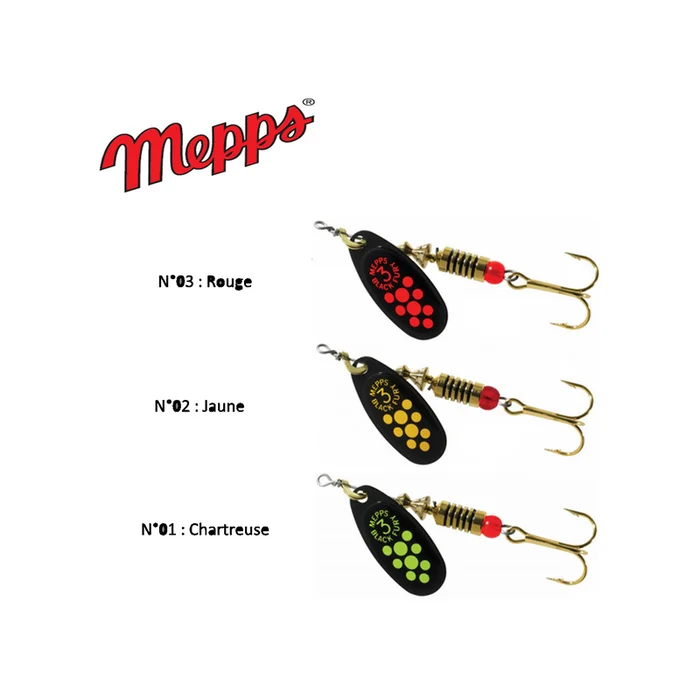 Pack De 2 Cuillers Black Fury Mepps N°2