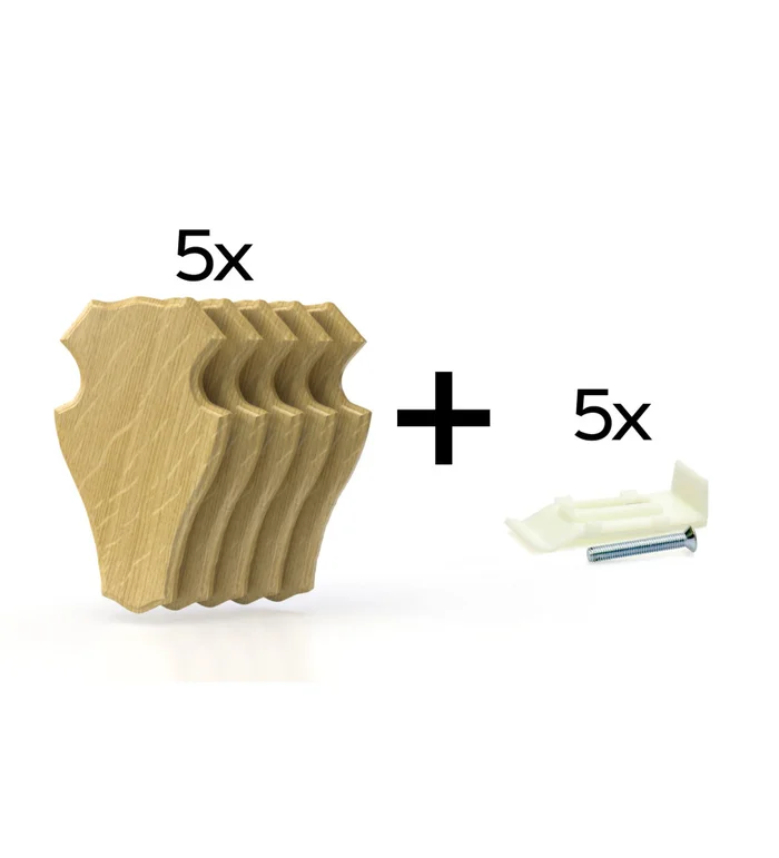 Pack de 5 plaques à trophée 19×12 cm + 5 supports plastique – Claires