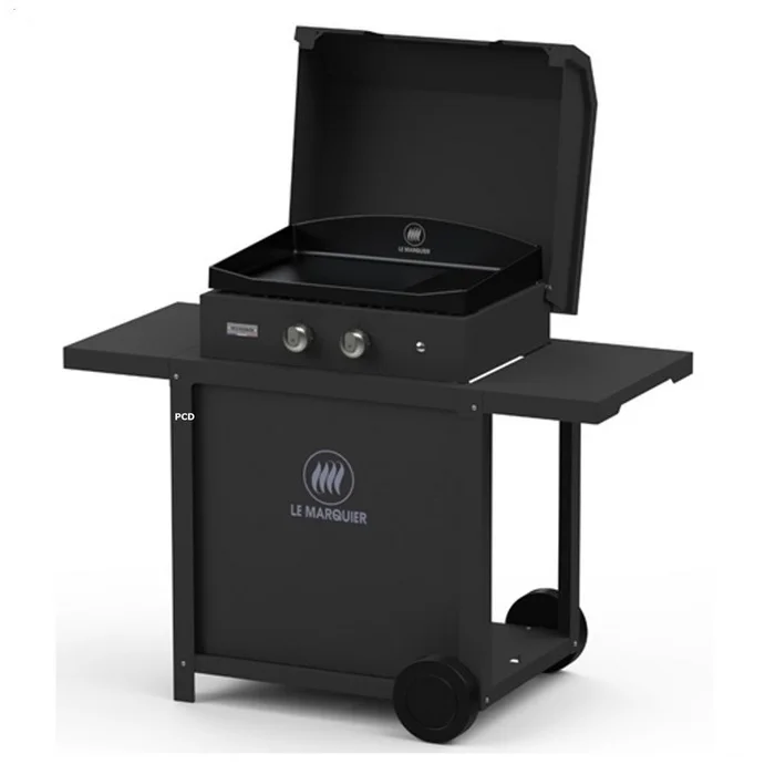 Pack Plancha Gaz Avec Chariot Et Couvercle Le Marquier Pure 260 Duo Edition