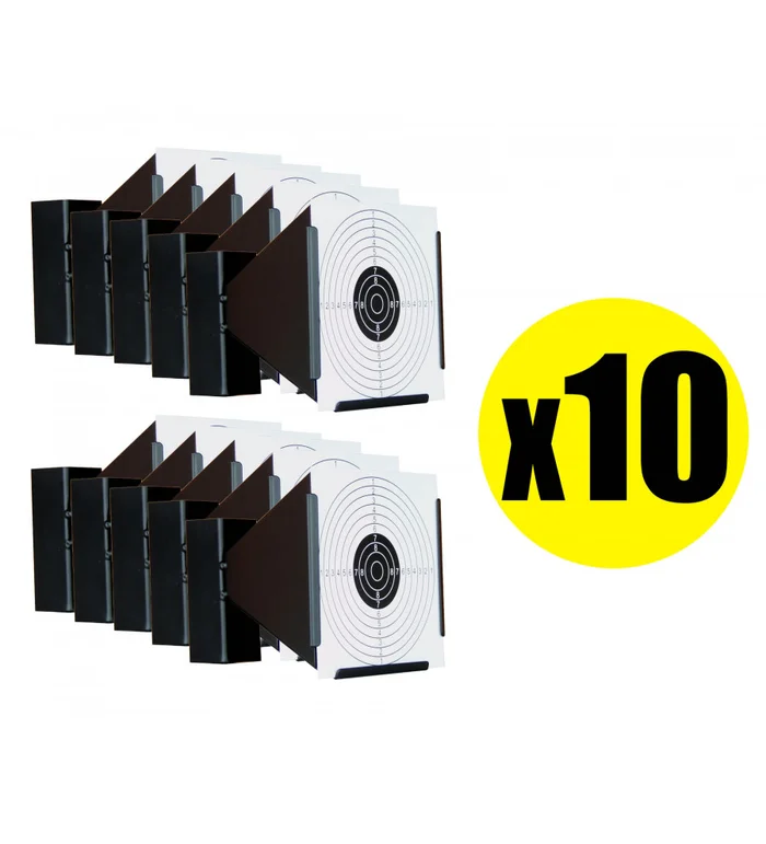 Pack Porte cible conique métallique 17×17 cm (x10)