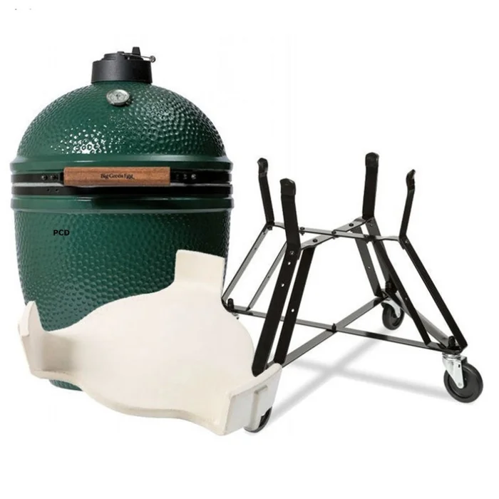 Pack Promo Kamado Big Green Egg Medium Avec Berceau Et Conveggtor