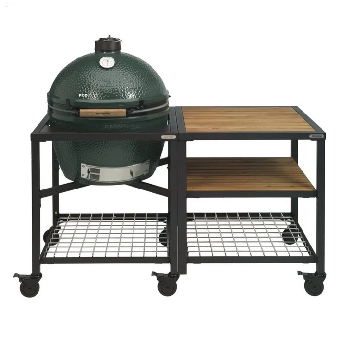 Pack Promo Kamado Big Green Egg XL Avec Table Modulaire, Meuble D’Extension Et ConvEGGtor