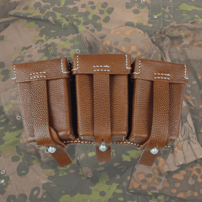 Paire Cartouchière / Porte Chargeur Mauser 98K Marron – Militaria WW2