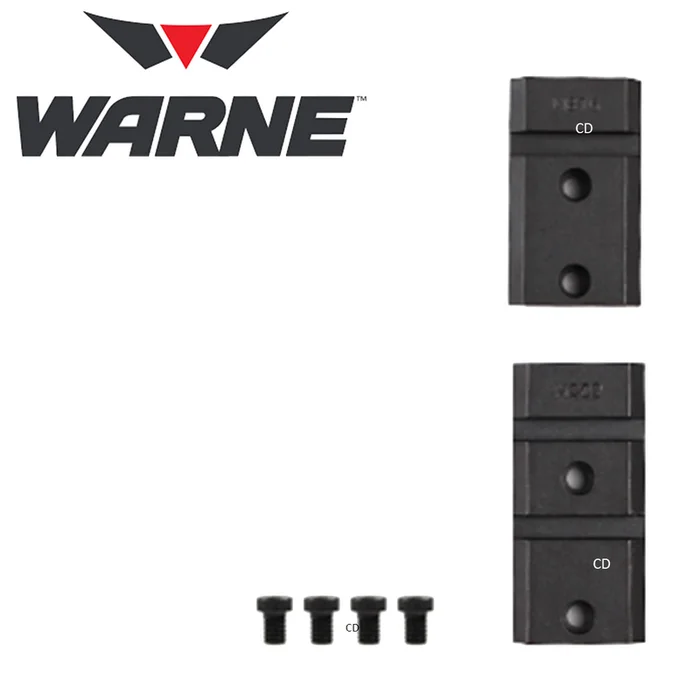 PAIRE D’EMBASES WARNE ACIER POUR CARABINE SAUER 202