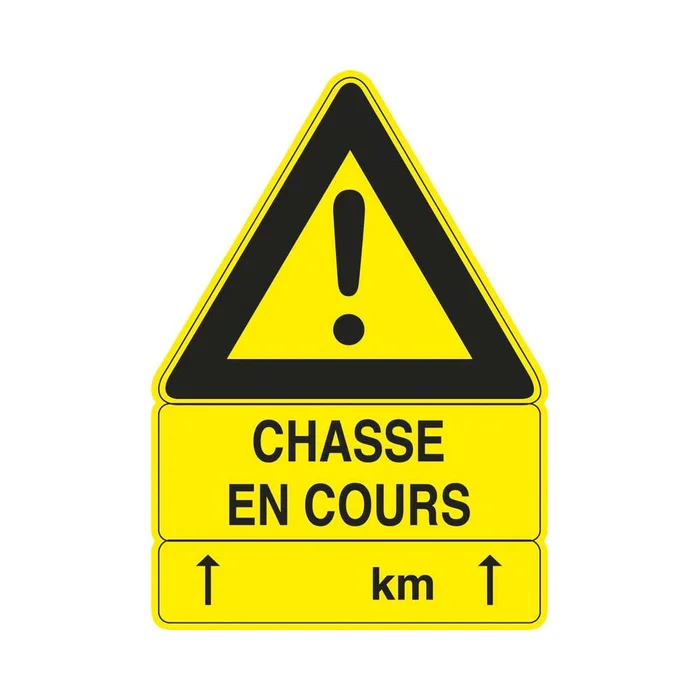 Panneau Chasse en cours 100 x 70