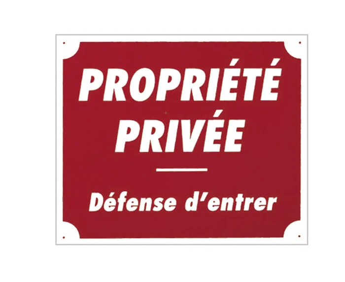 Panneau »Propriété privée » 30 x 25 cm