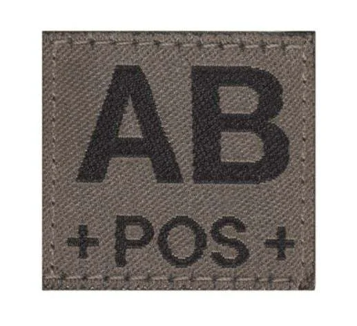 Patch Groupe Sanguin AB Positif OD Clawgear