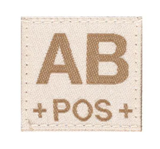 Patch Groupe Sanguin AB Positif Tan Clawgear
