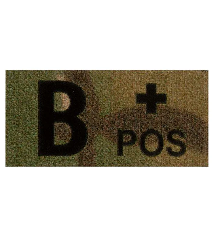 Patch Groupe Sanguin IR B Positif Multicam Clawgear