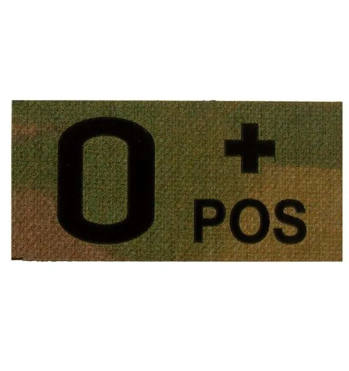 Patch Groupe Sanguin IR O Positif Multicam Clawgear