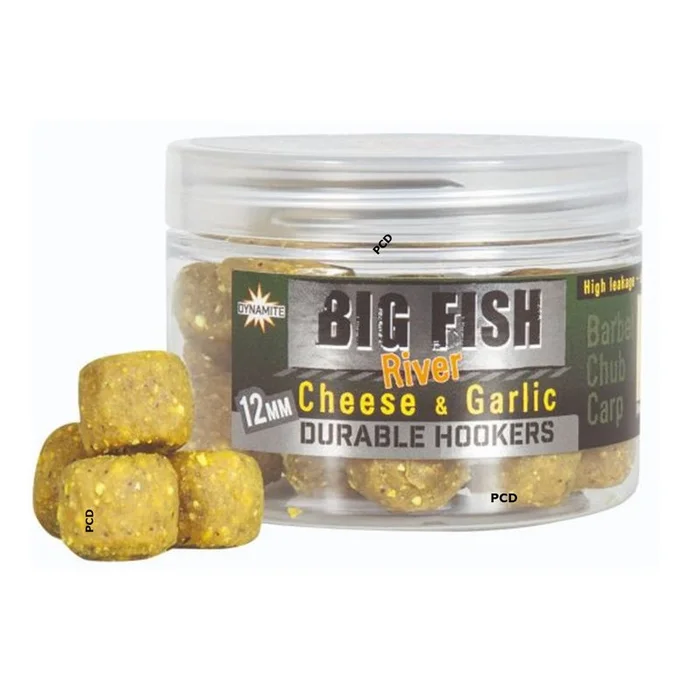 Pellets D’eschage Dynamite Baits Big Fish River Cheese & Garlic Durable Hook Pellets 12MM 120G