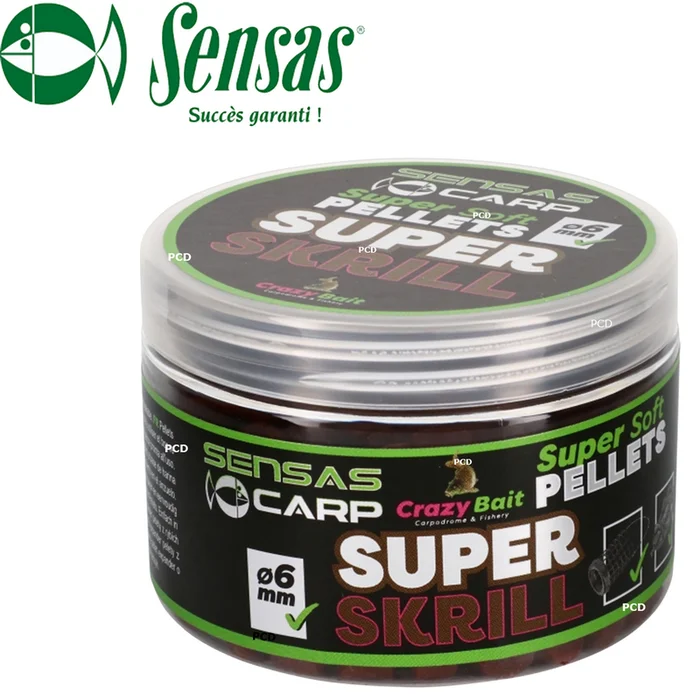 PELLETS SENSAS SUPER SOFT PELLETS SUPER SKRILL 6MM 60G