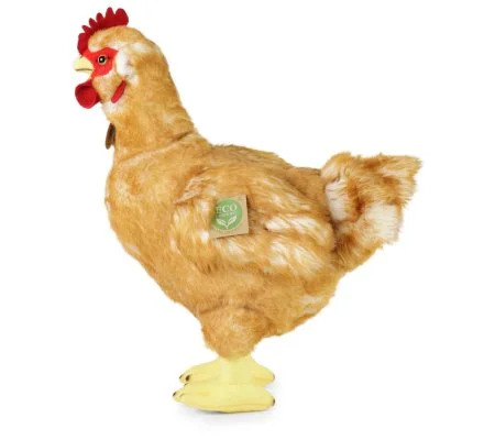 Peluche poule marron 33 cm Eco-friendly – Image 3