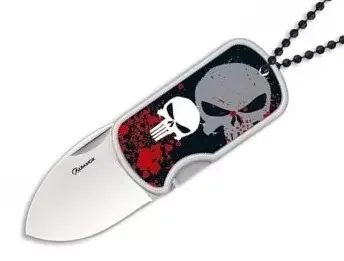 Pendentif PUNISHER Couteau pliant 10cm ALBAINOX