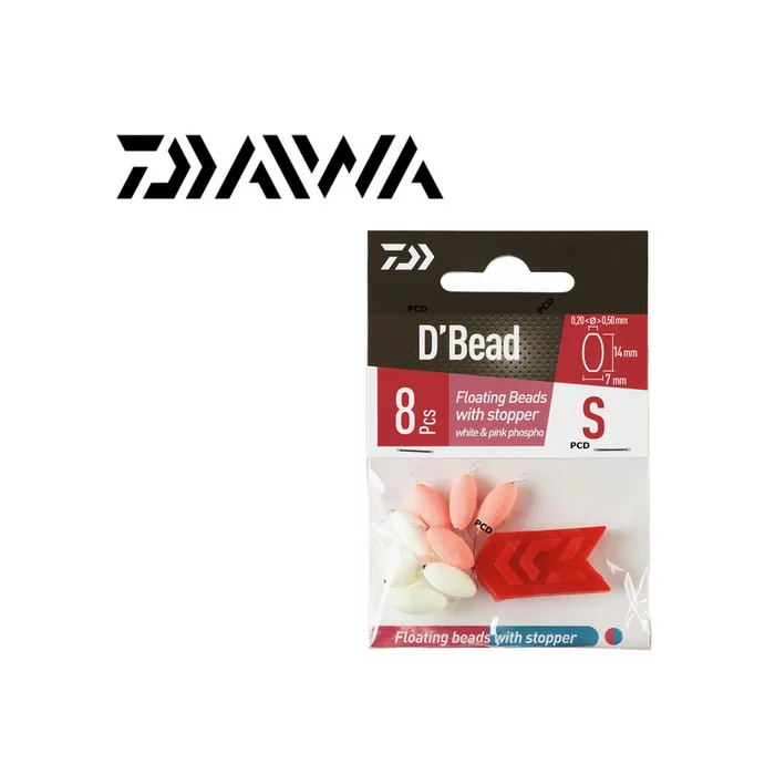PERLES FLOTTANTES OVALES DAIWA PHOSPHO AUTOBLOQUANTES ROSE
