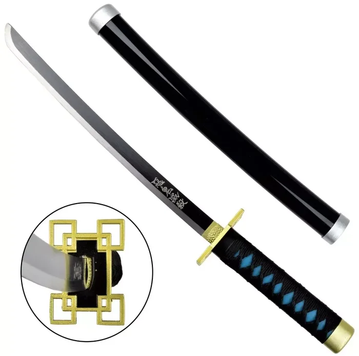 Petit Katana Wakizashi 42,5cm design + socle bois