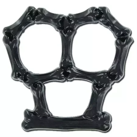 Petit poing americain squelette PVC – noir compact