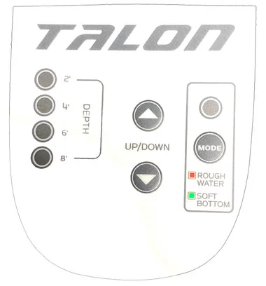 Pièce de moteur de pêche à la traîne Minn Kota – 2375883 – AUTOCOLLANT-COUVERCLE, CADRAN ANCRE POUR EAU PEU PROFONDE NOIRE DE 8 PI, TALON 2