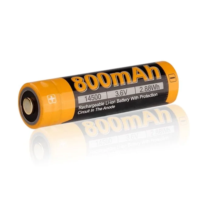 Pile accu 14500 rechargeable 800 ou 1600 mAh