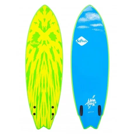 Planches Surf en moussesoftech Mason twin neo Lime/yellow