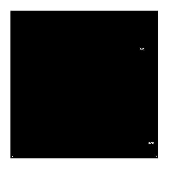 Plaque De Sol Le Marquier Carré Noire 75 x 75cm