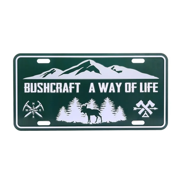 Plaque décorative aluminium Bushcraft