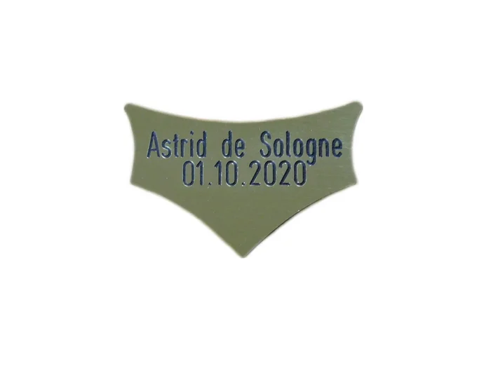 Plaque triangle N°1 + gravure