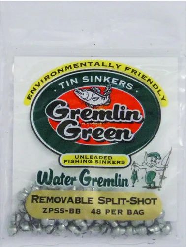 Plomb fendu amovible Water Gremlin ZPSS-BB Gremlin Green 48Pk