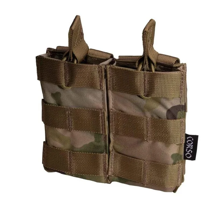 Poche Porte-Chargeurs Double M4 Corso Tactical – Multicam – Fixation MOLLE – Accès Rapide et Sécurisé