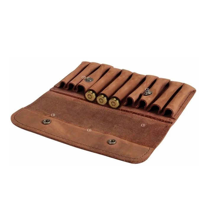 Pochette De Ceinture Cuir Carabine 10 Balles Verney Carron Marron