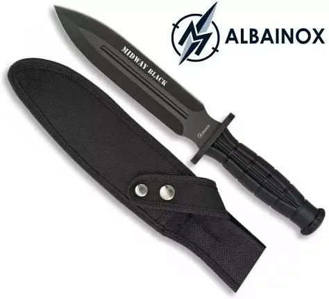Poignard dague 30cm tactique noir ALBAINOX