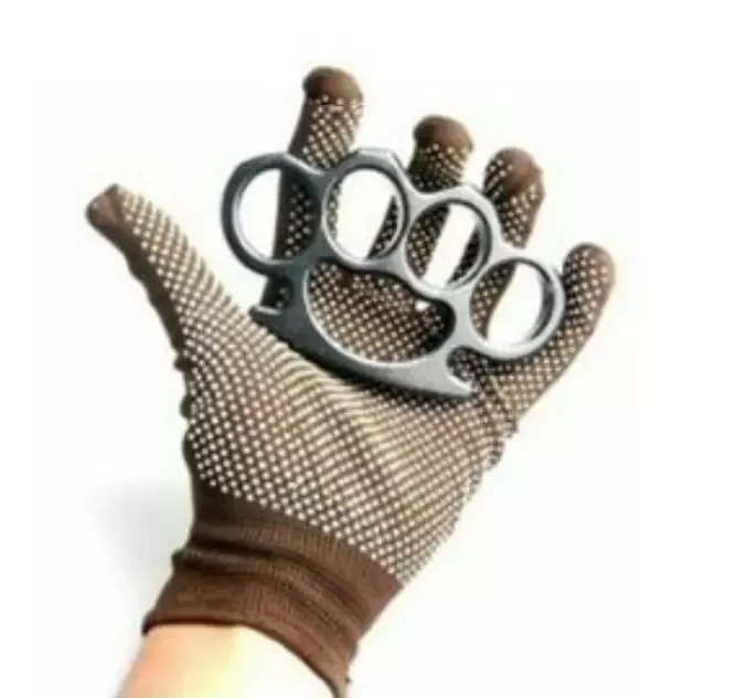 Poing américain de rue en aluminium gris