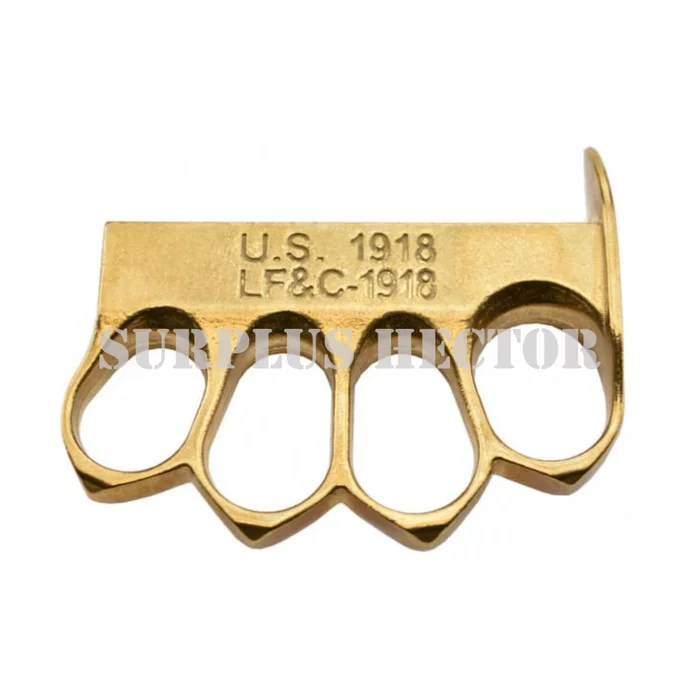 Poing américain en Laiton avec trou – US 1918