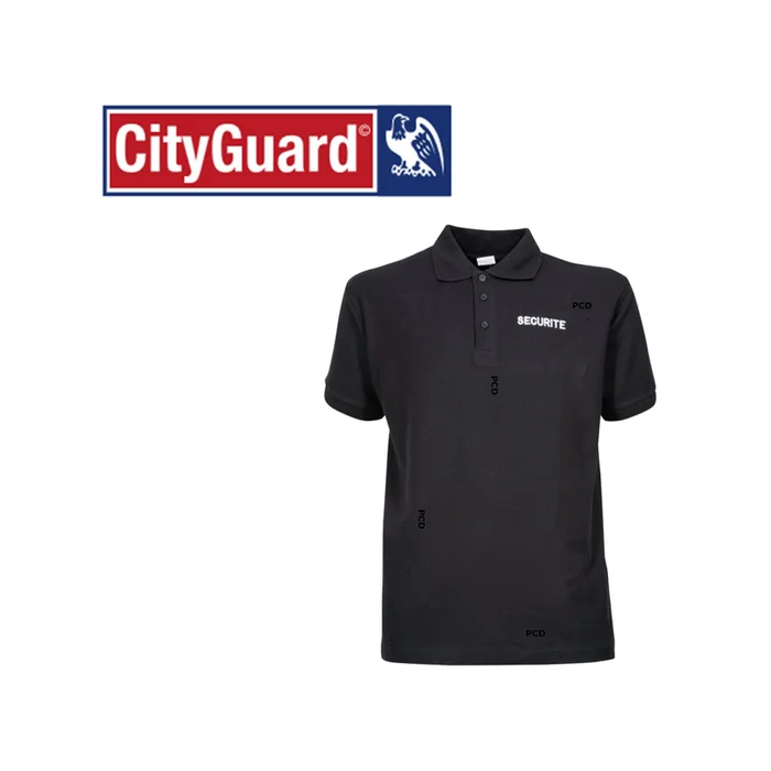 POLO COTON CITYGUARD INTERVENTION SECURITE NOIR