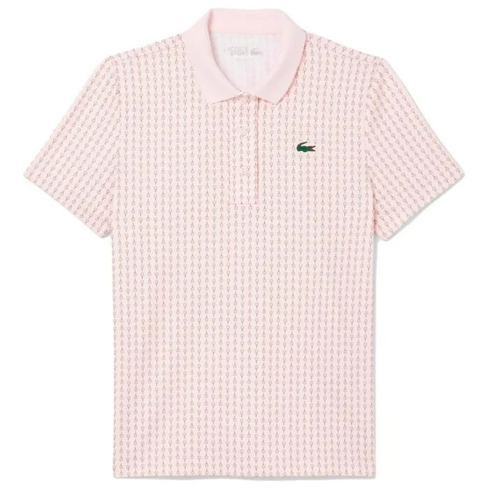 Polo Lacoste Performance Polo All Over Print Flamant