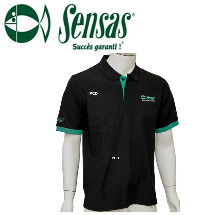 POLO MANCHES COURTES SENSAS FASHION CLUB NOIR