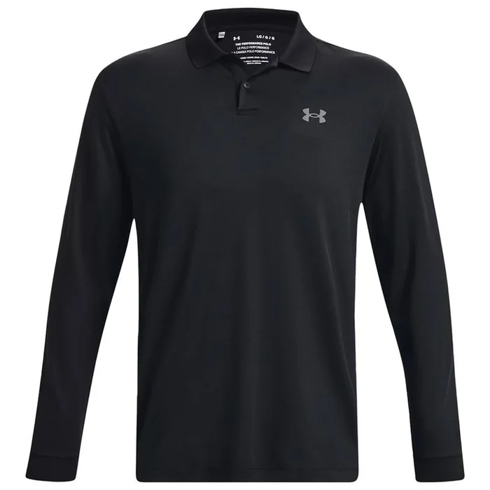 Polo Under Armour Performance 3.0 LS Black Pitch Gray