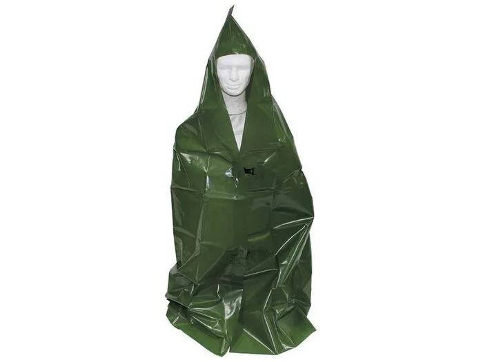 Poncho de protection chimique de l’armée tchèque, vert olive