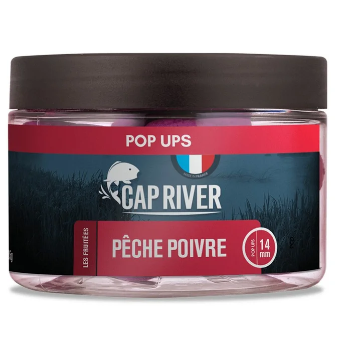 Pop Ups Amorçage Cap River Pêche Poivre 18MM 40G