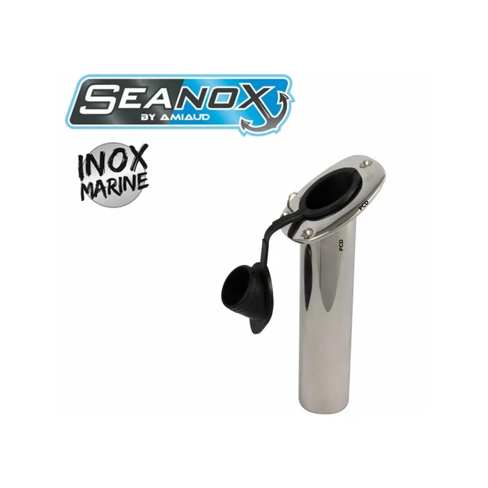 PORTE CANNE ENCASTRABLE INCLINE INOX SEANOX FOND OUVERT 30°