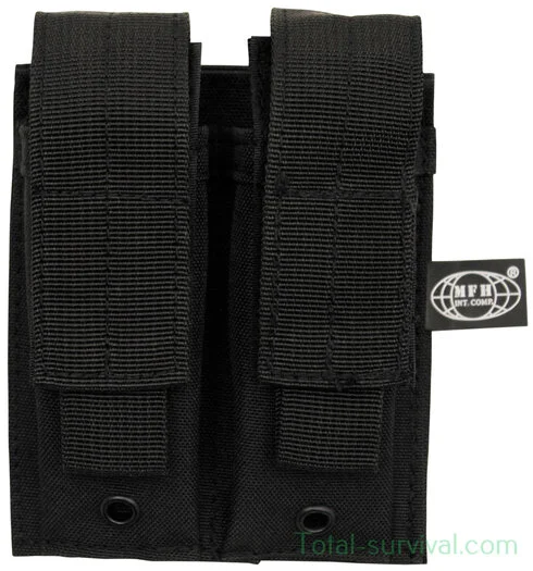 Porte chargeur MFH, « MOLLE », double compact, noir