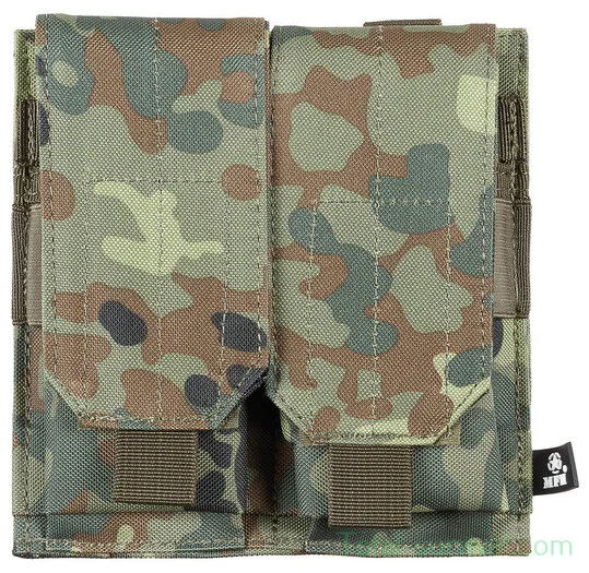 Porte chargeur MFH, « MOLLE », double, Flecktarn