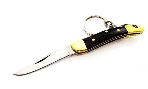 Porte-clé en laiton, couteau
