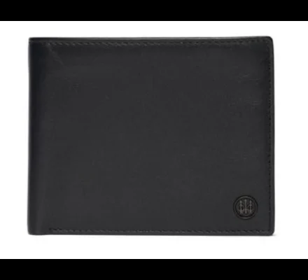 Portefeuille bifold zippé classique noir BERETTA