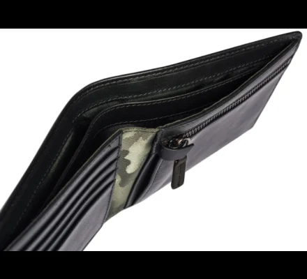 Portefeuille bifold zippé classique noir BERETTA – Image 2